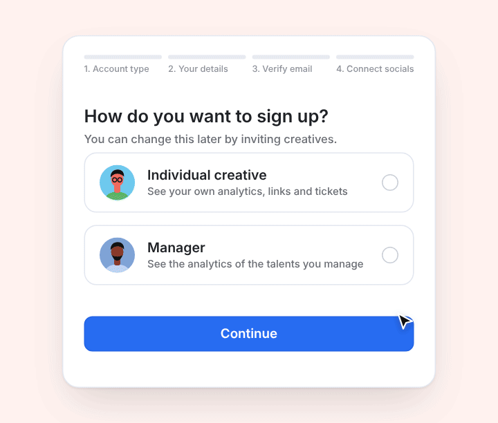 Signing up for a Onebeam account